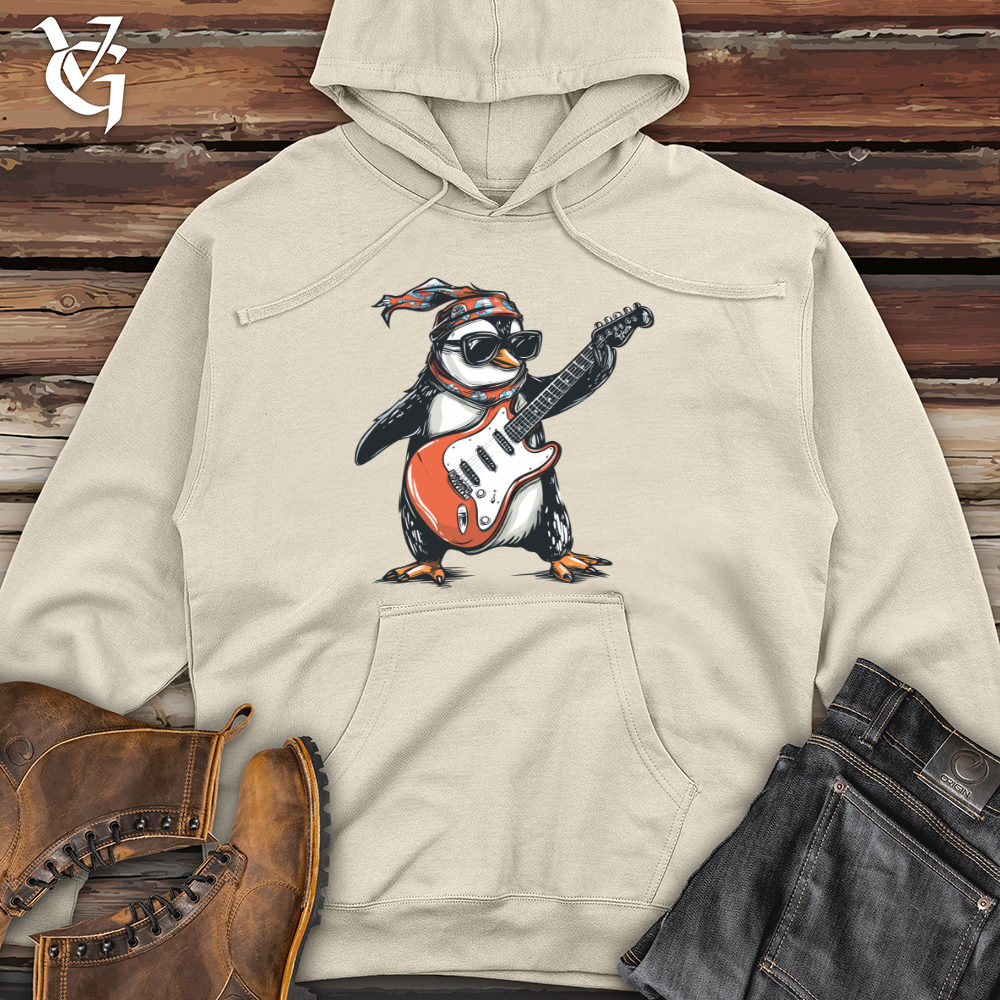 Viking Goods Rockstar Penguin Riffs Midweight Hooded Sweatshirt Bone / L