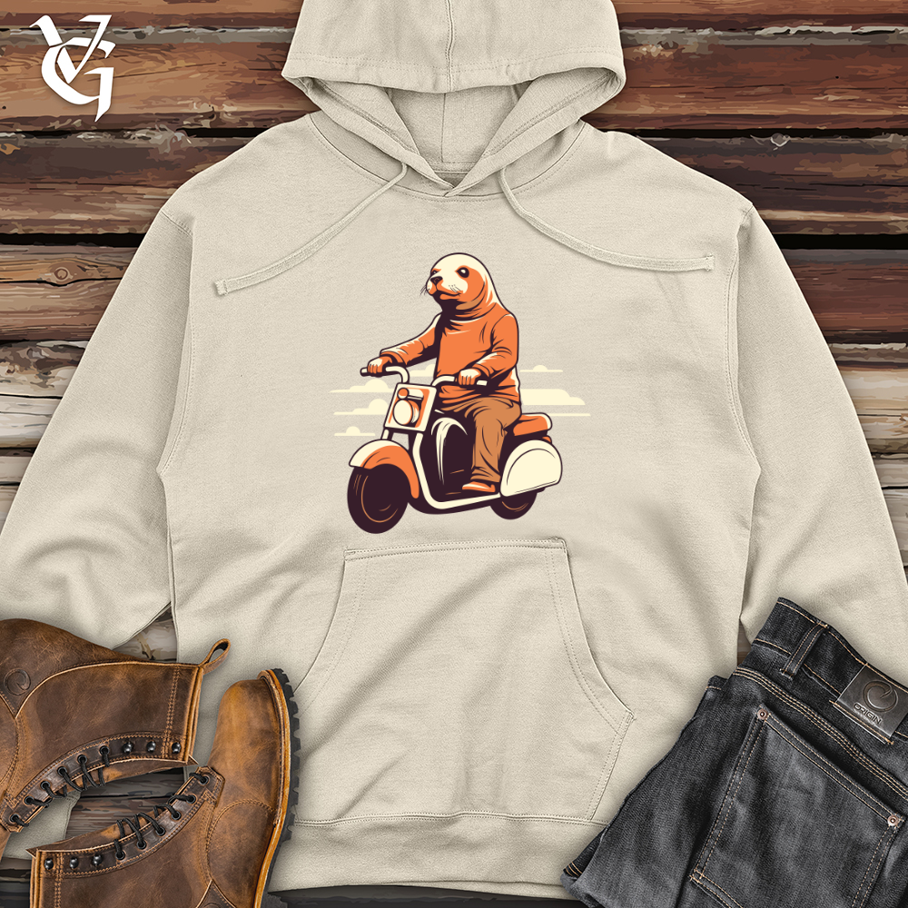 Viking Goods Seal Scooter Cruise Midweight Hooded Sweatshirt Bone / L