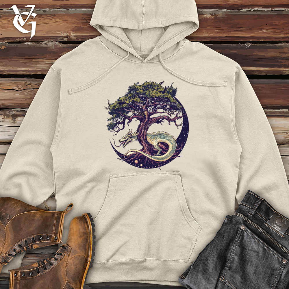 Viking Goods Stellar Dragon Grove Midweight Hooded Sweatshirt Bone / L