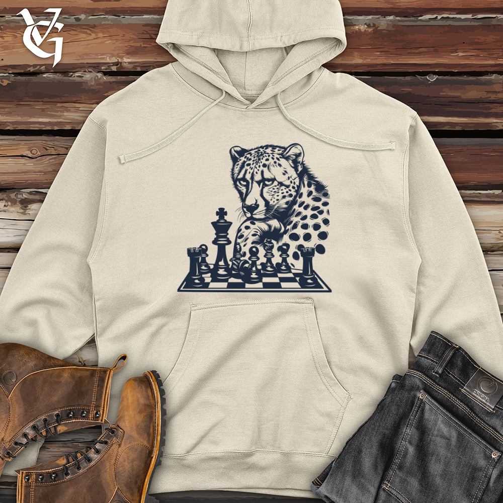 Viking Goods Strategic Leopard Gambit Midweight Hooded Sweatshirt Grey Heather / L