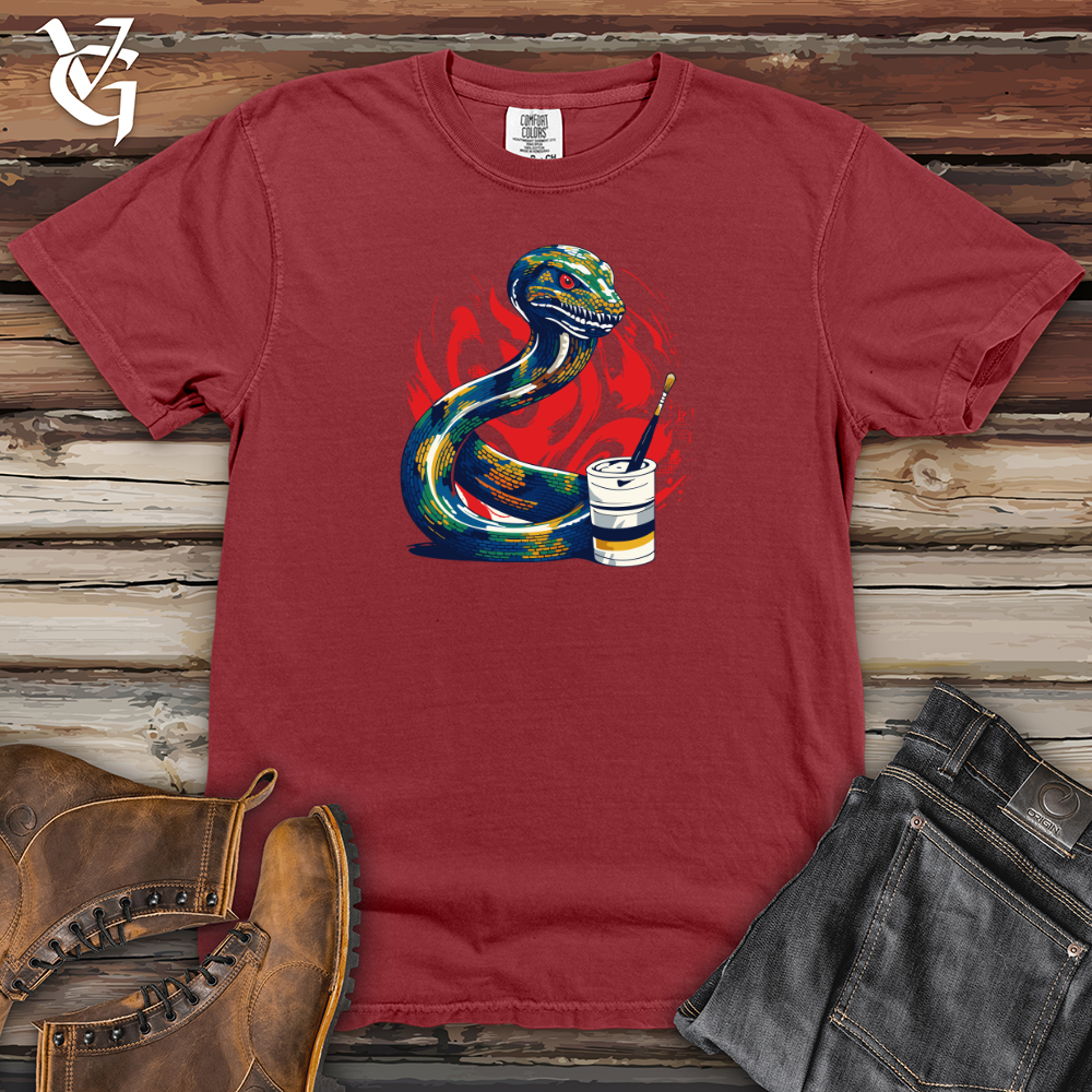 Viking Goods Abstract Serpent Strokes Heavy Cotton Comfort Colors Tee Brick / L