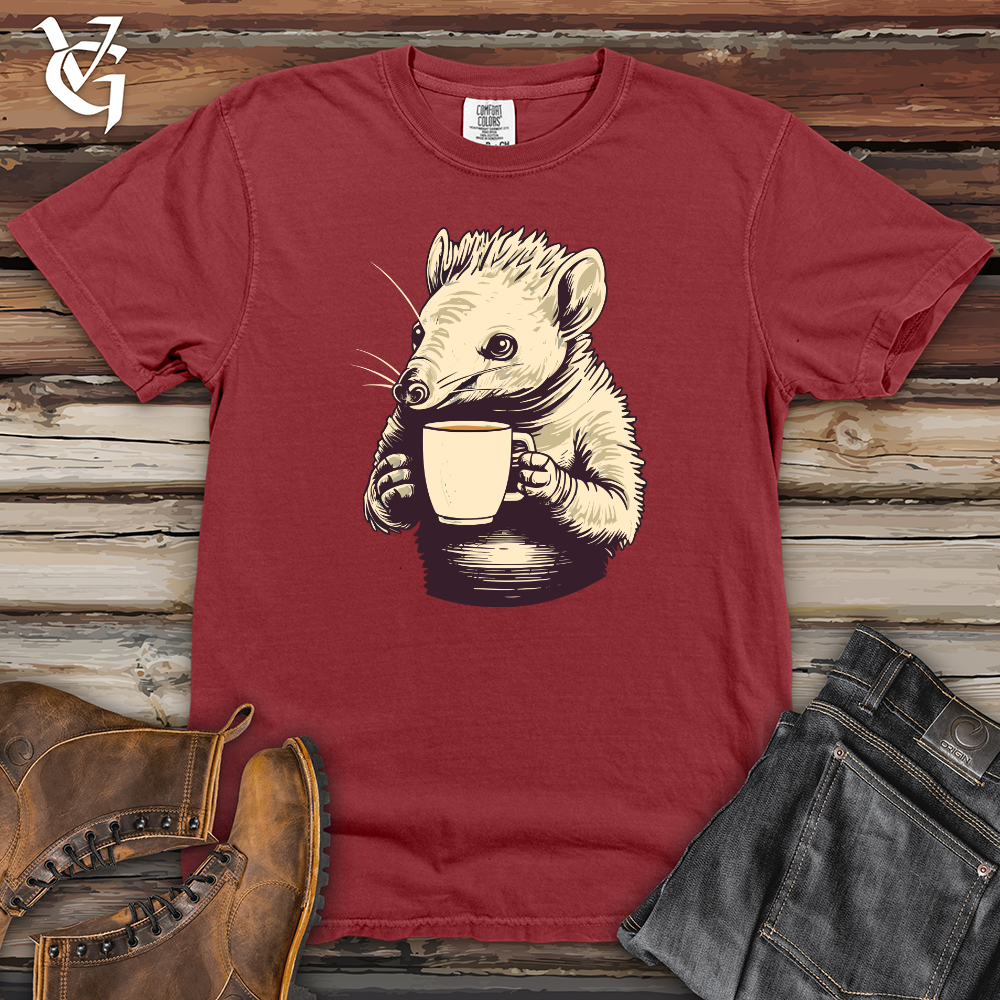 Viking Goods Armadillo Coffee Sip Bliss Heavy Cotton Comfort Colors Tee Brick / L