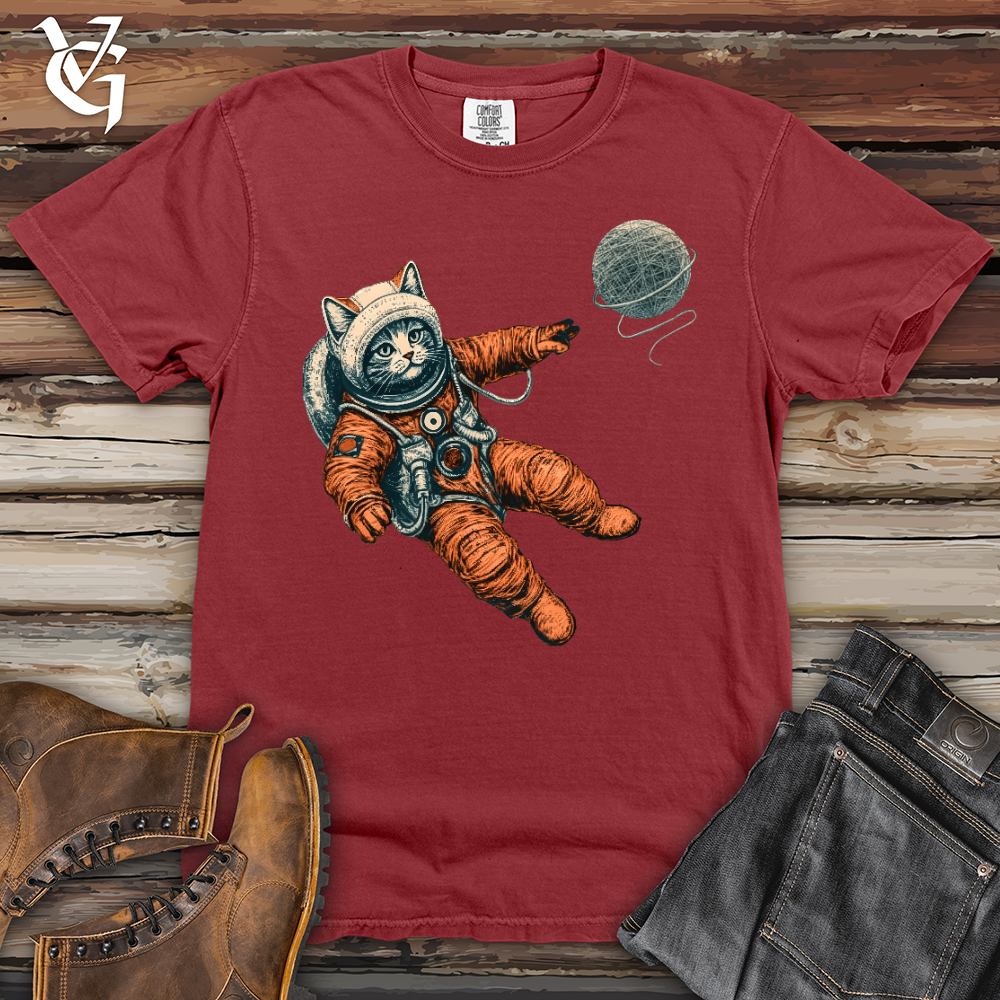 Viking Goods Astronaut Kitty Heavy Cotton Comfort Colors Tee Brick / L