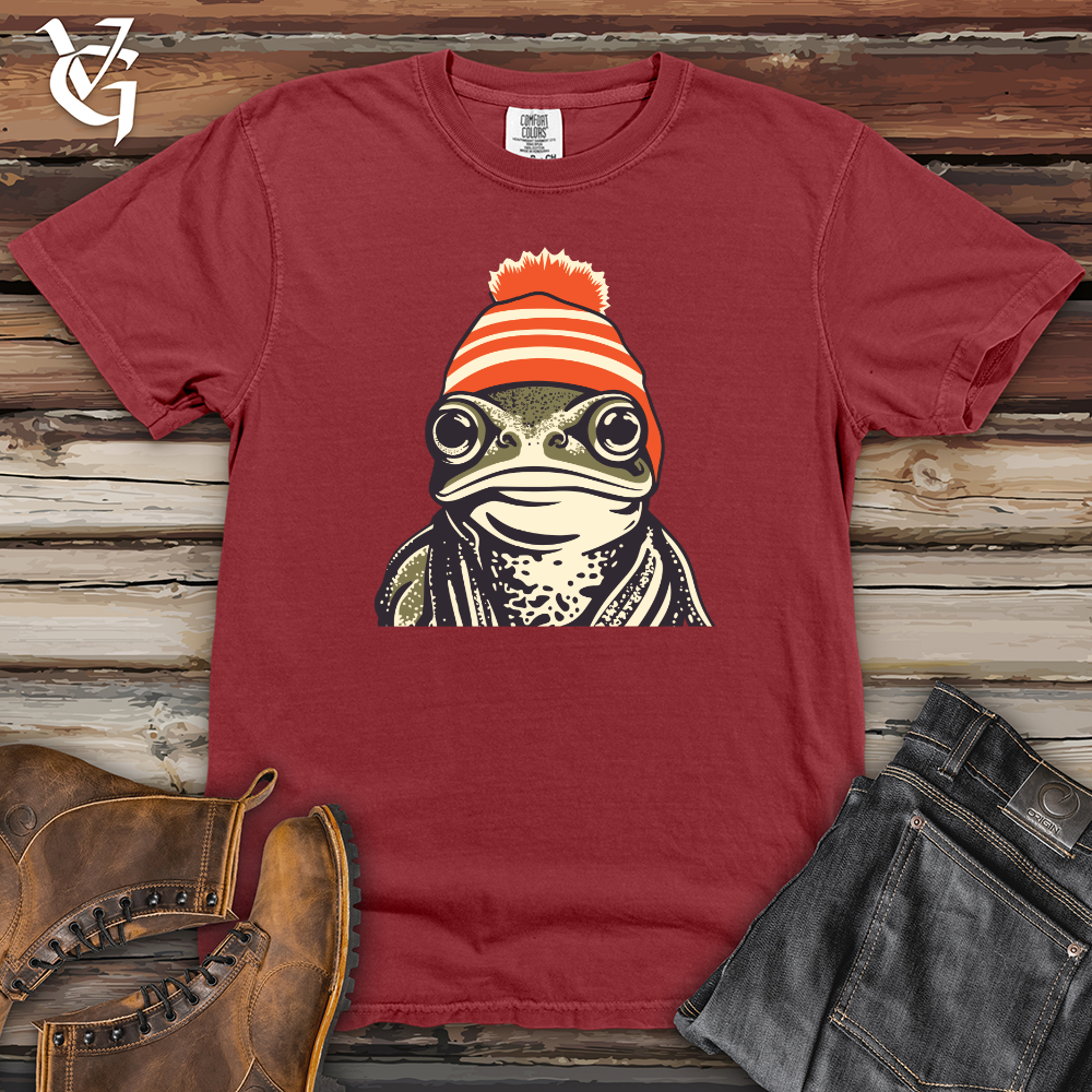 Viking Goods Beanie Buddy Frog Heavy Cotton Comfort Colors Tee Brick / L