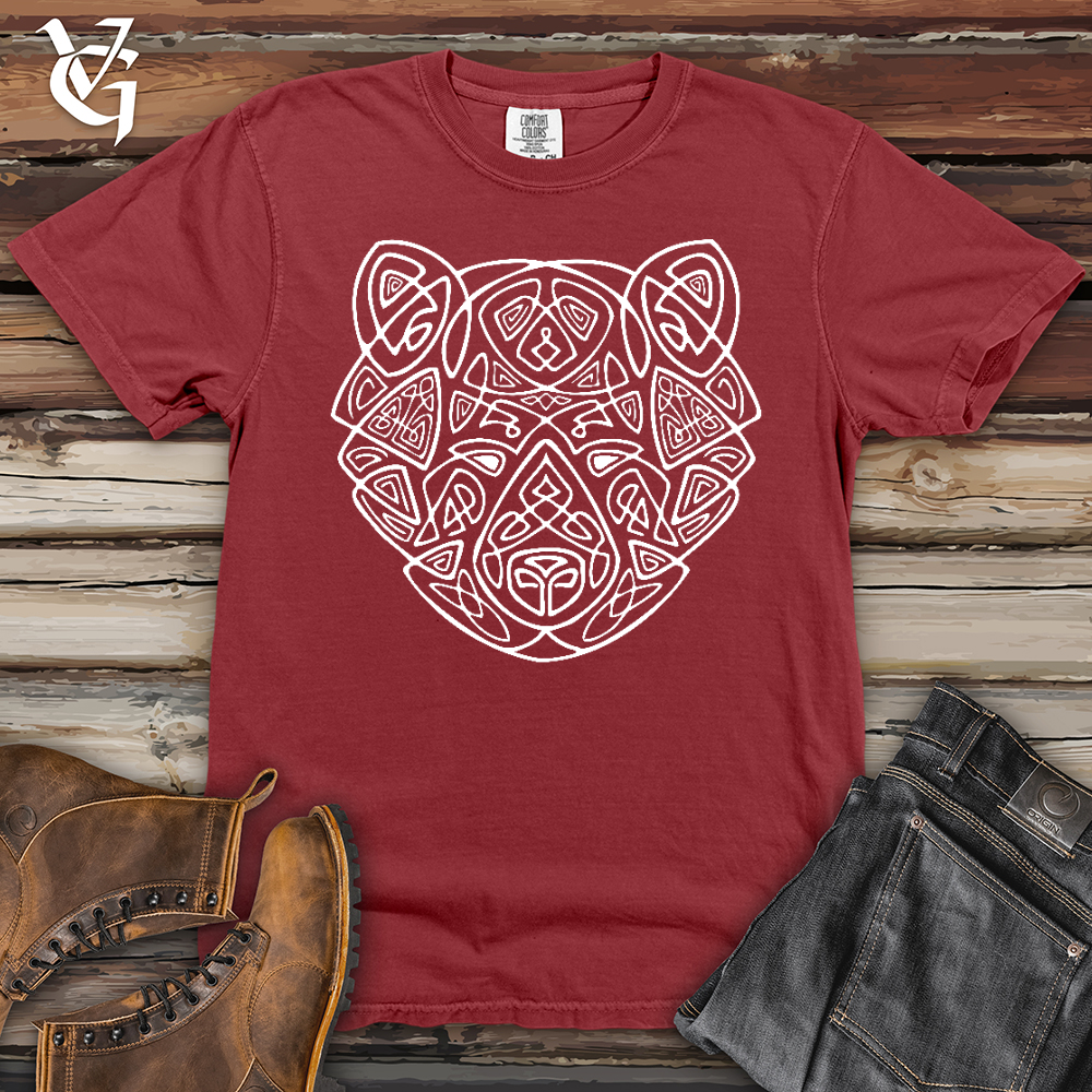Viking Goods Bear Head Celtic Style Heavy Cotton Comfort Colors Tee Brick / L