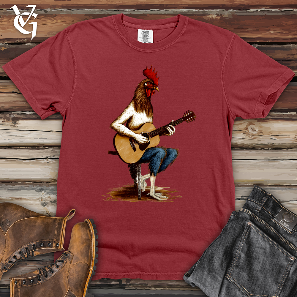Viking Goods Chicken Guitarist Heavy Cotton Comfort Colors Tee Brick / L