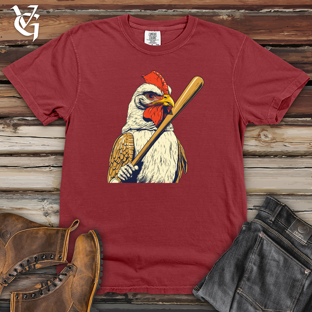 Viking Goods Chicken Swing Baseball Heavy Cotton Comfort Colors Tee Brick / L