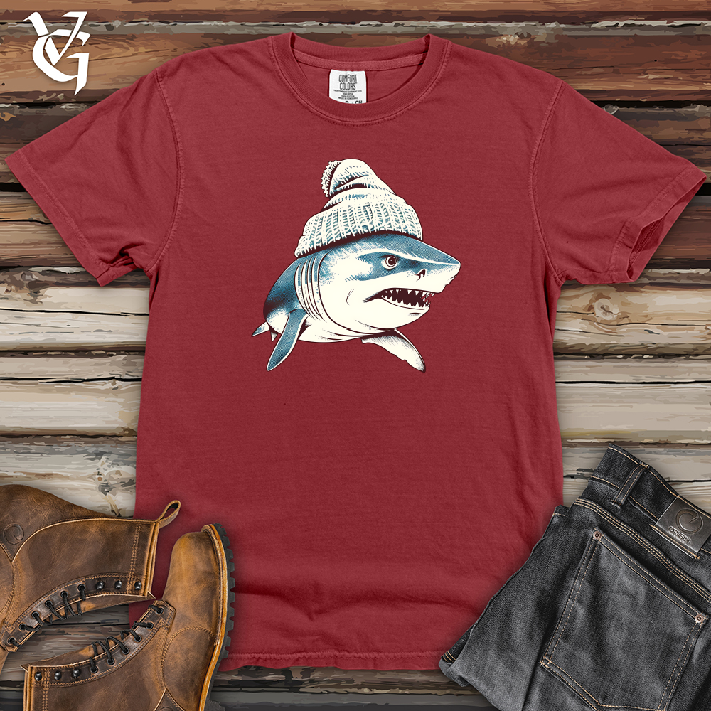 Viking Goods Chill Shark Fin Heavy Cotton Comfort Colors Tee Brick / L
