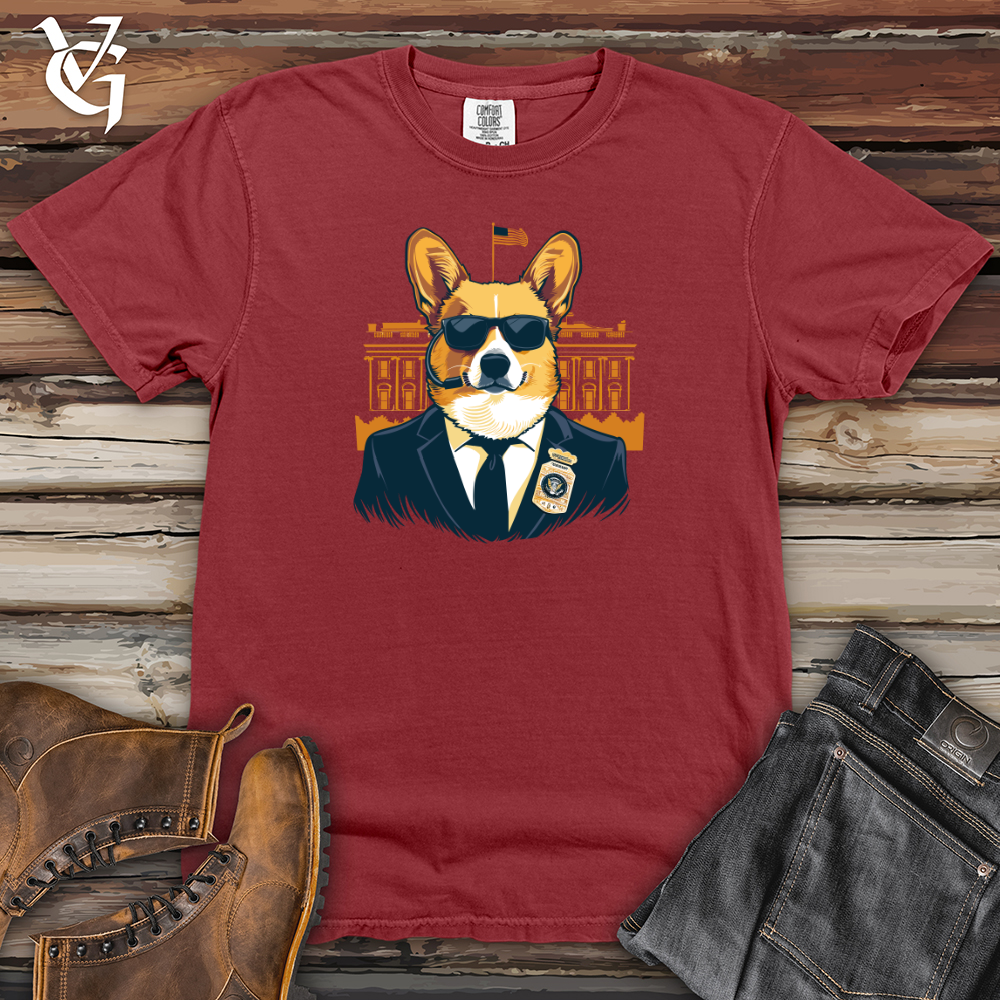 Viking Goods Corgi Secret Service Heavy Cotton Comfort Colors Tee Brick / L