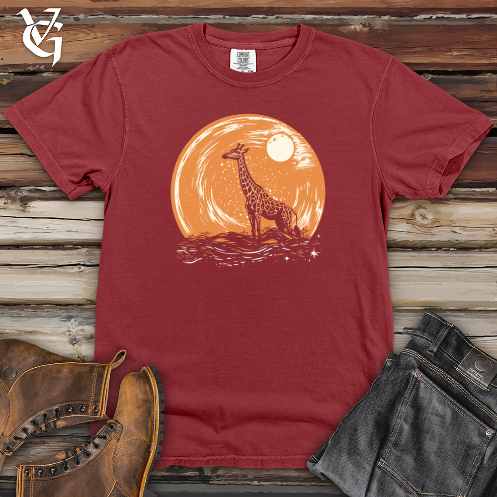 Viking Goods Cosmic Flight Giraffe Heavy Cotton Comfort Colors Tee Brick / L