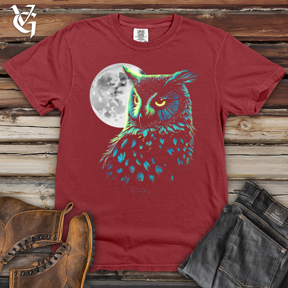 Viking Goods Cosmic Moon Owl Heavy Cotton Comfort Colors Tee Brick / L