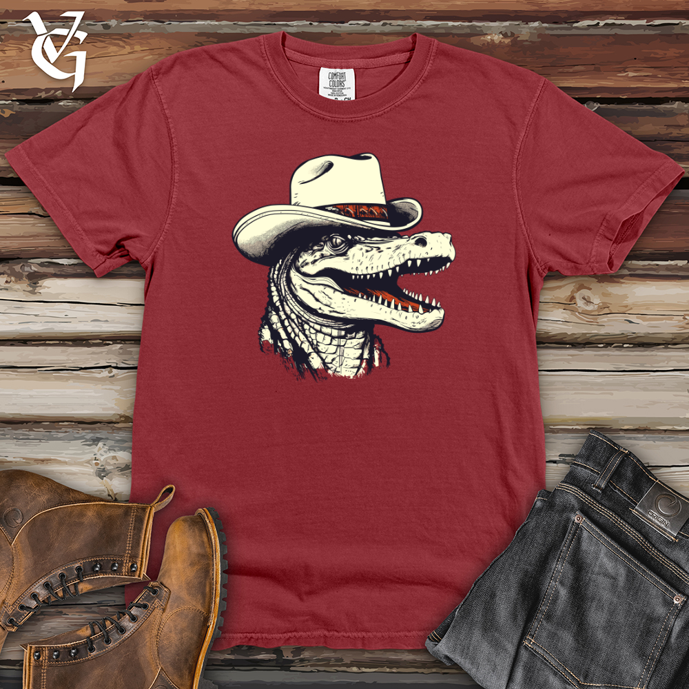 Viking Goods Crocodile Marshland Cowboy Swagger Heavy Cotton Comfort Colors Tee Brick / L