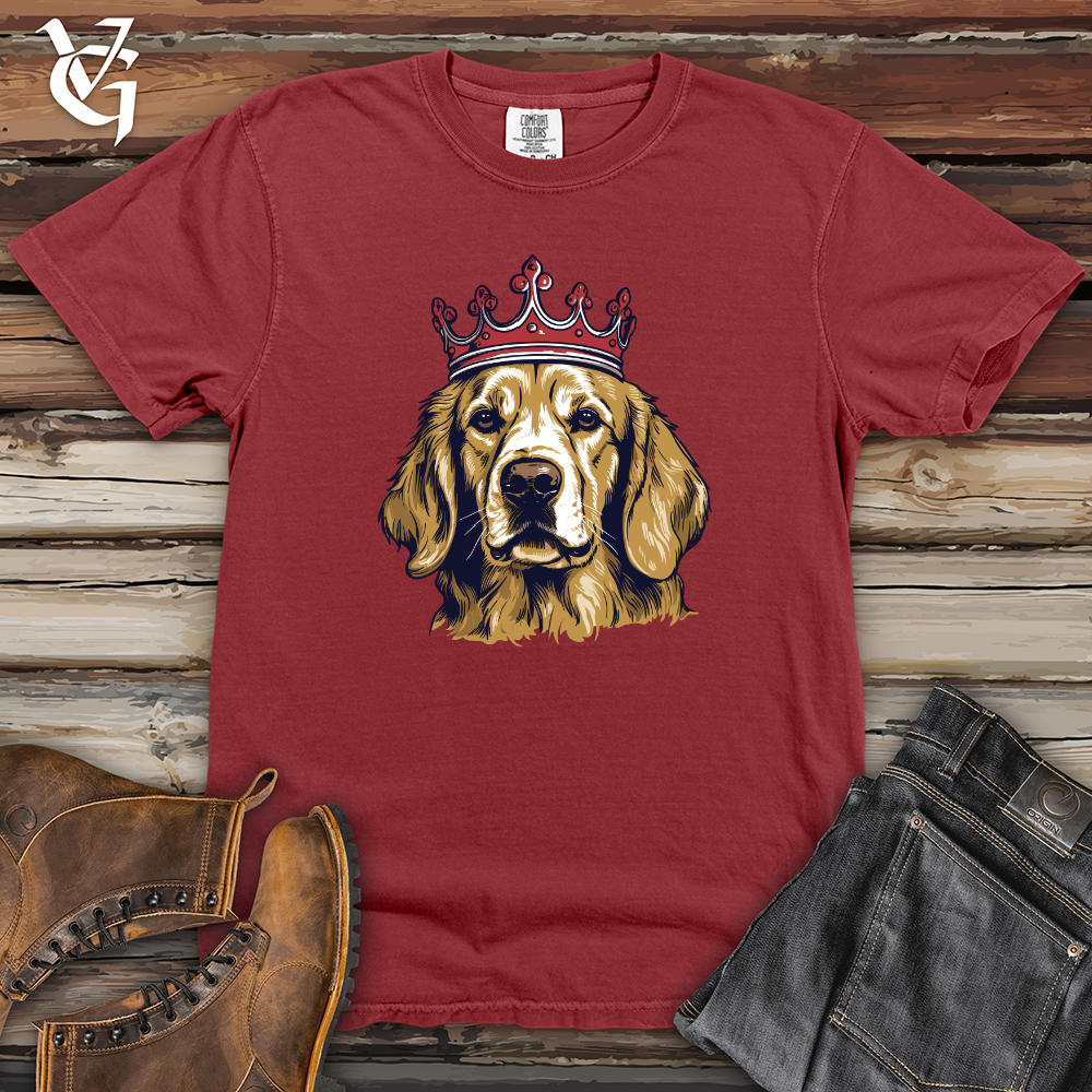 Viking Goods Crowned Golden Retriever Majesty Heavy Cotton Comfort Colors Tee Brick / L