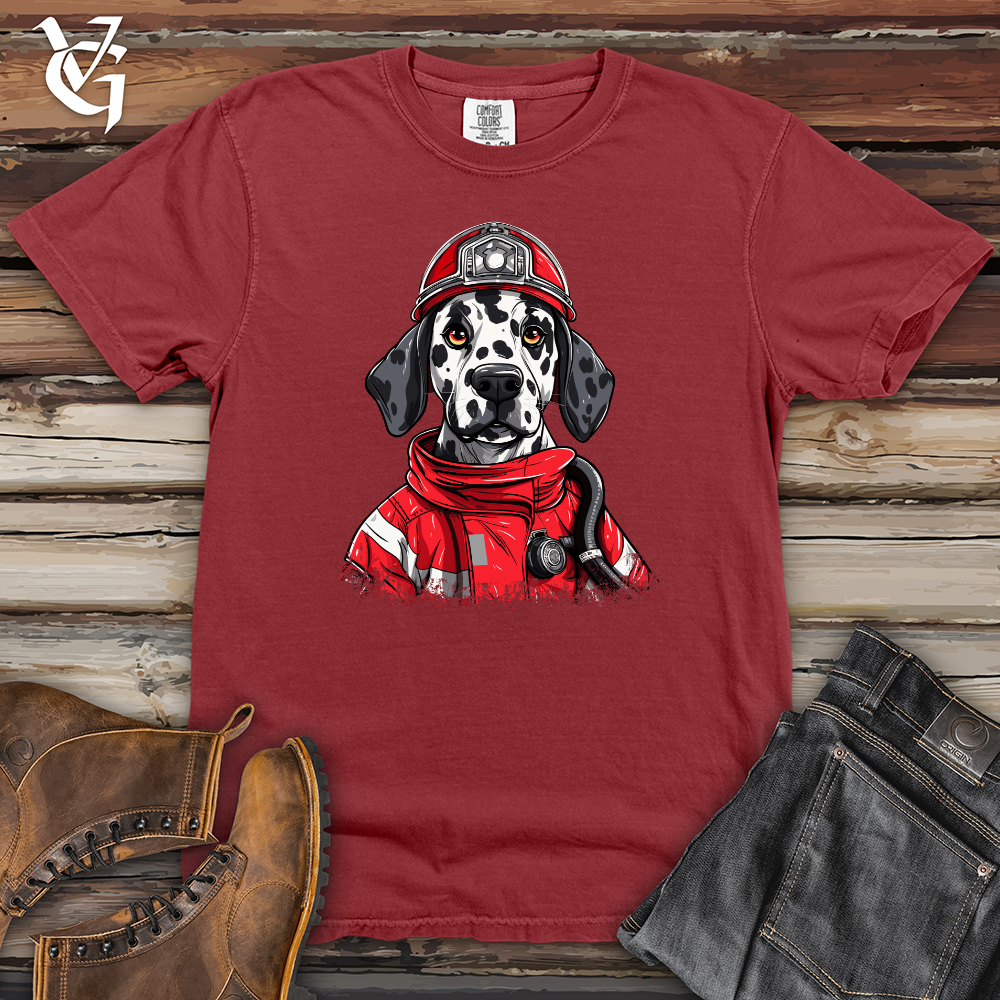 Viking Goods Dalmatian Fire Rescue Heavy Cotton Comfort Colors Tee Brick / L
