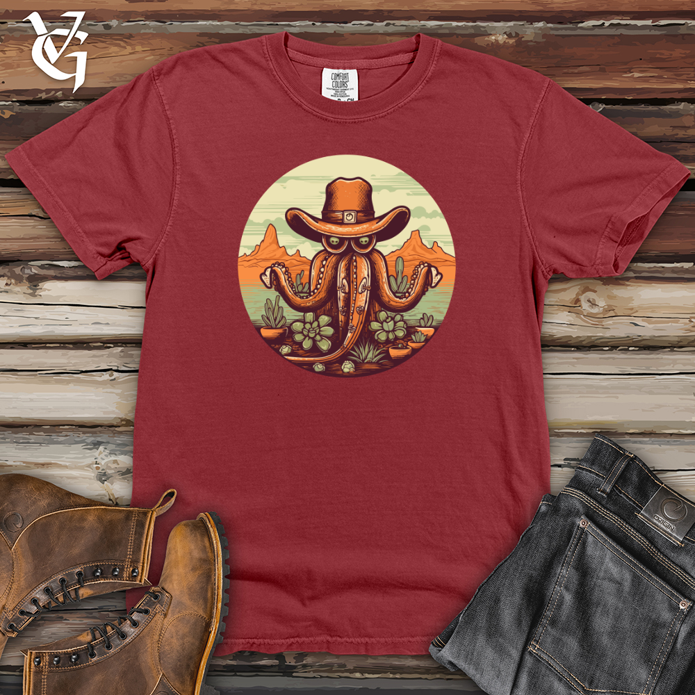Viking Goods Desert Cowboy Octopus Heavy Cotton Comfort Colors Tee Brick / L