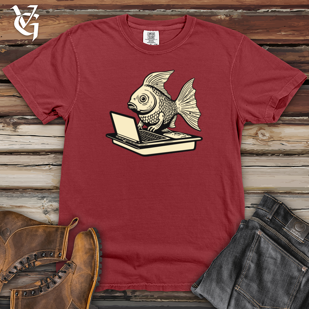 Viking Goods Digital Streamlined Fish Heavy Cotton Comfort Colors Tee Brick / L