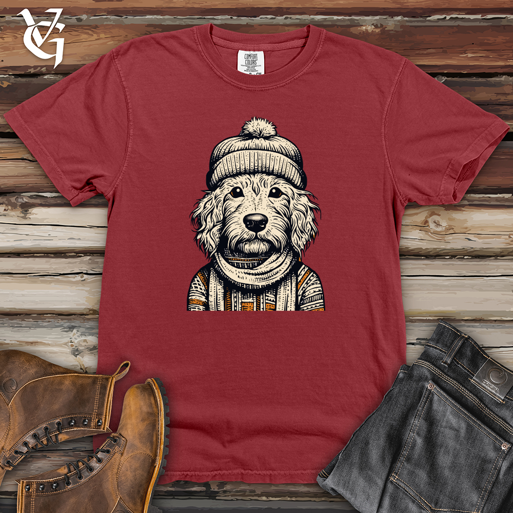 Viking Goods Doodle Dog Beanie Cozy Heavy Cotton Comfort Colors Tee Brick / L