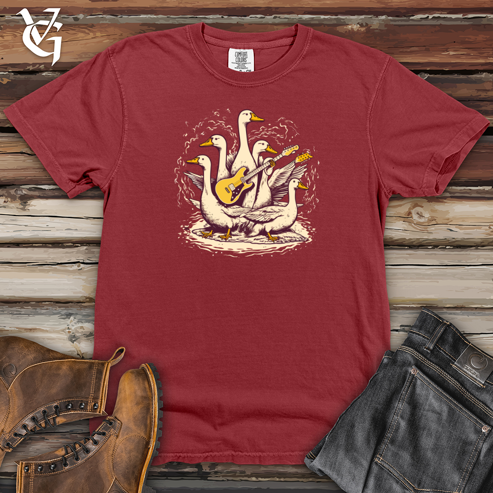 Viking Goods Feathered Rock Riffs Heavy Cotton Comfort Colors Tee Brick / L