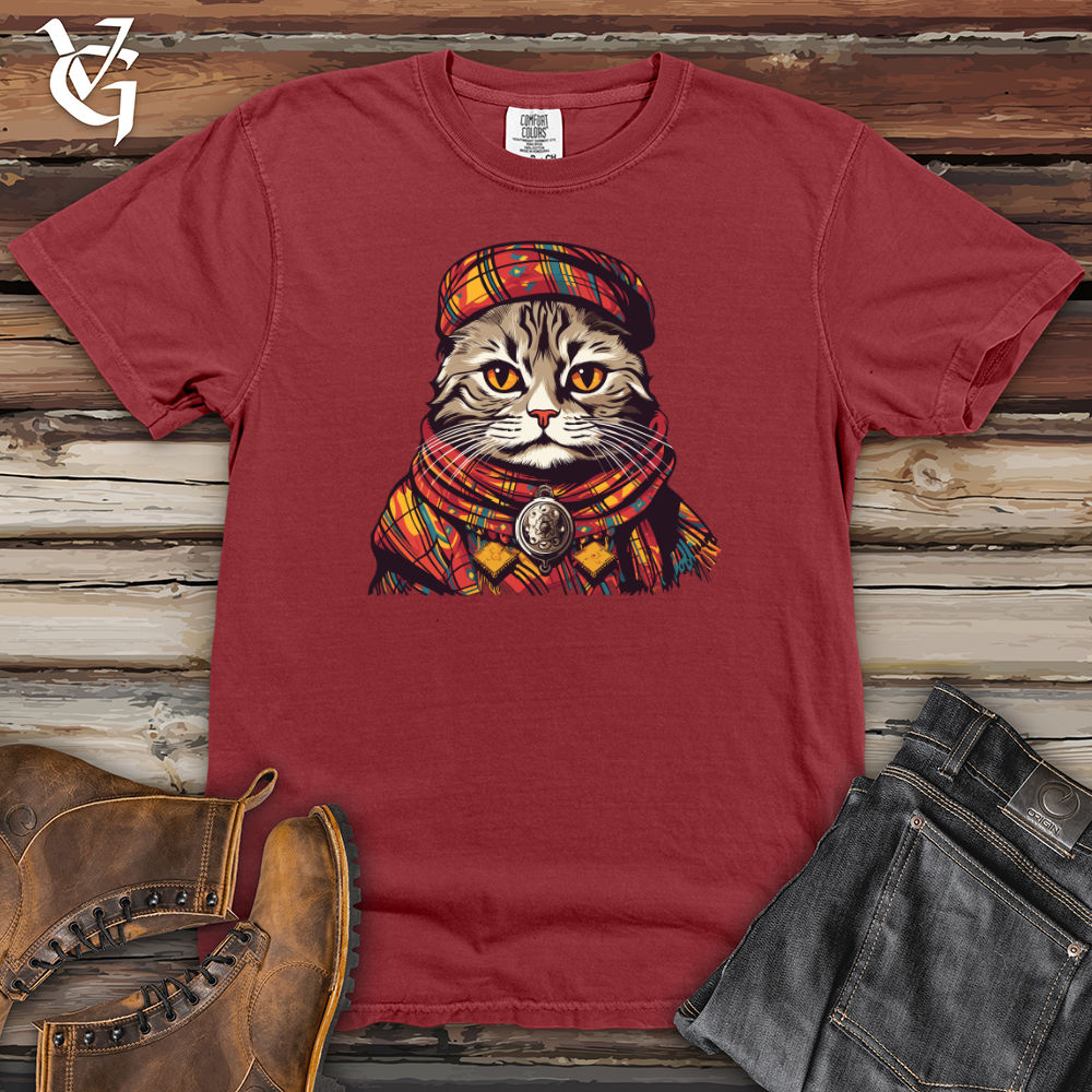Viking Goods Feline Highland Wanderer Heavy Cotton Comfort Colors Tee Brick / L