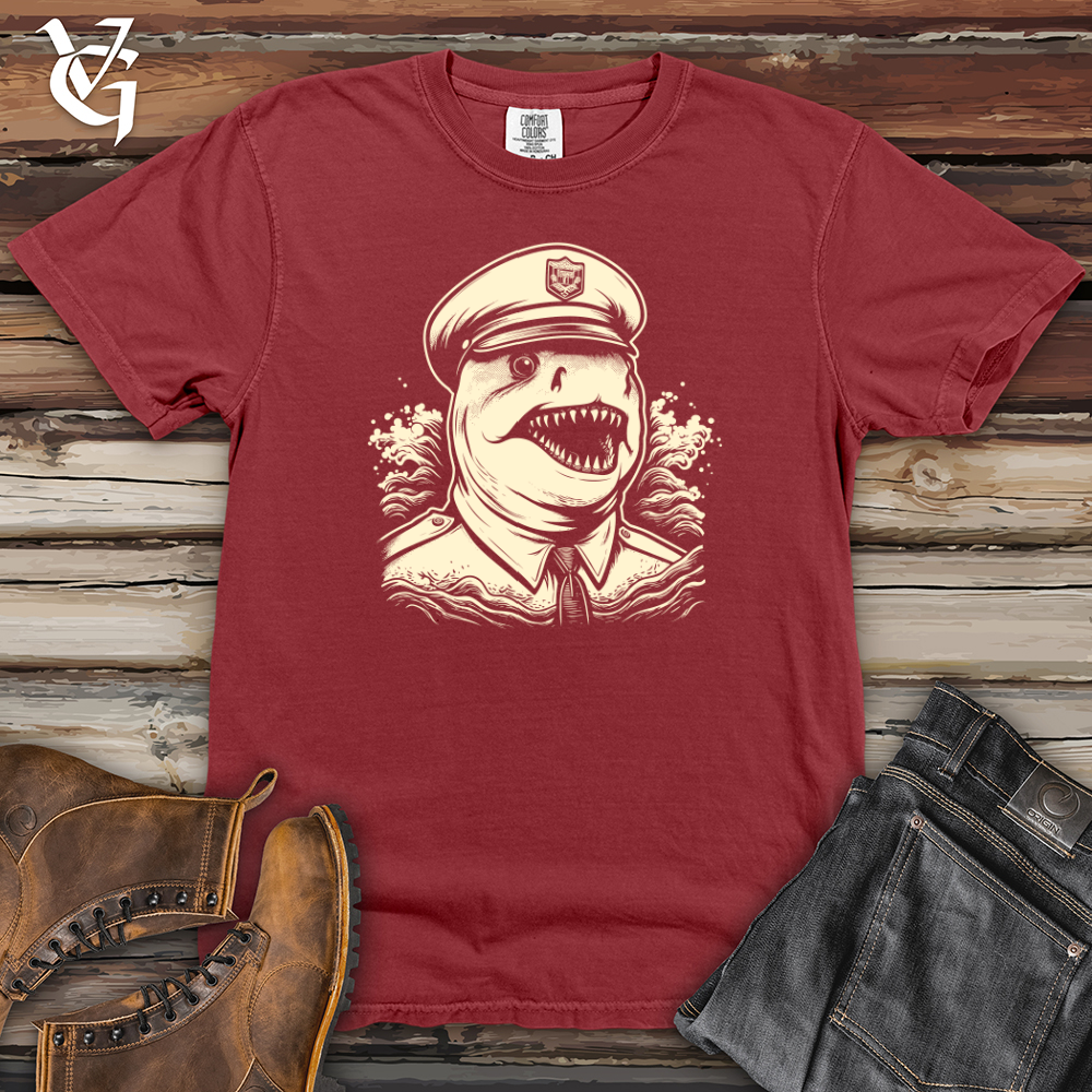 Viking Goods First Responder Shark Alert Heavy Cotton Comfort Colors Tee Brick / L