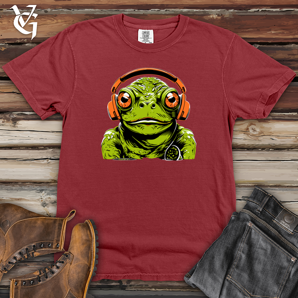 Viking Goods Frog Pond Groove Headphone Hops Heavy Cotton Comfort Colors Tee Brick / L