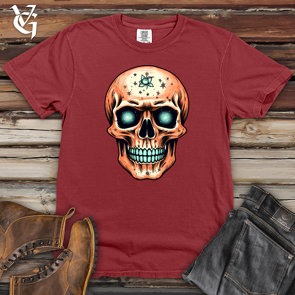 Viking Goods Galactic Peach Skull Heavy Cotton Comfort Colors Tee Brick / L