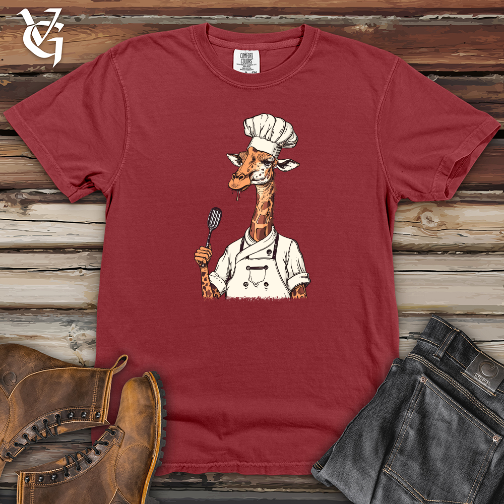 Viking Goods Giraffe Gourmet Chef Heavy Cotton Comfort Colors Tee Brick / L