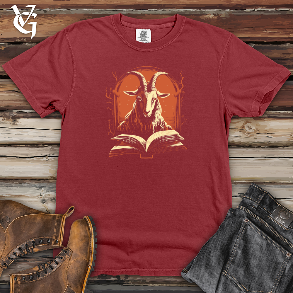 Viking Goods Goat Booklovers Reading Retreat 01 Heavy Cotton Comfort Colors Tee Brick / L