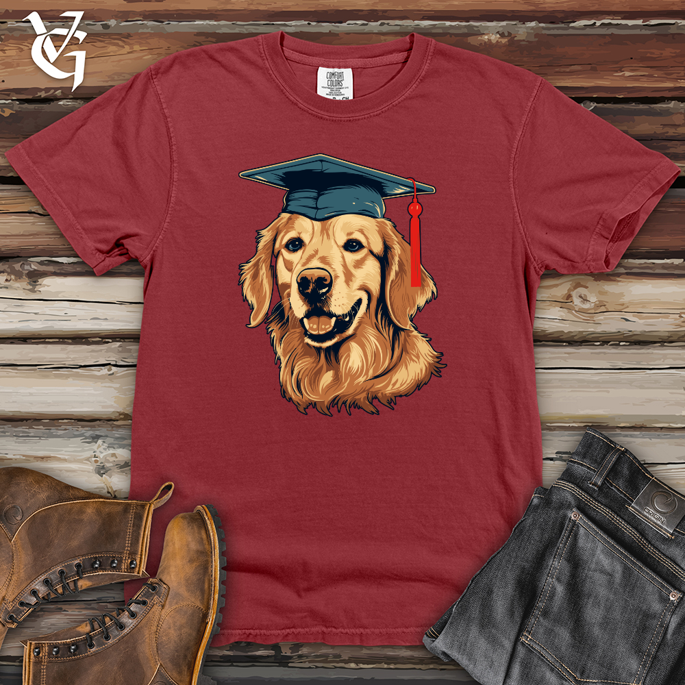 Viking Goods Graduation Celebration Golden Retriever Heavy Cotton Comfort Colors Tee Brick / L