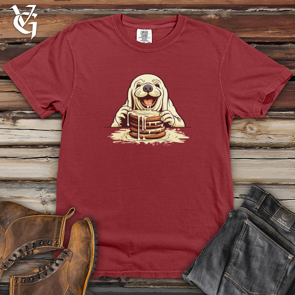 Viking Goods Happy Pancake Walrus Heavy Cotton Comfort Colors Tee Brick / L