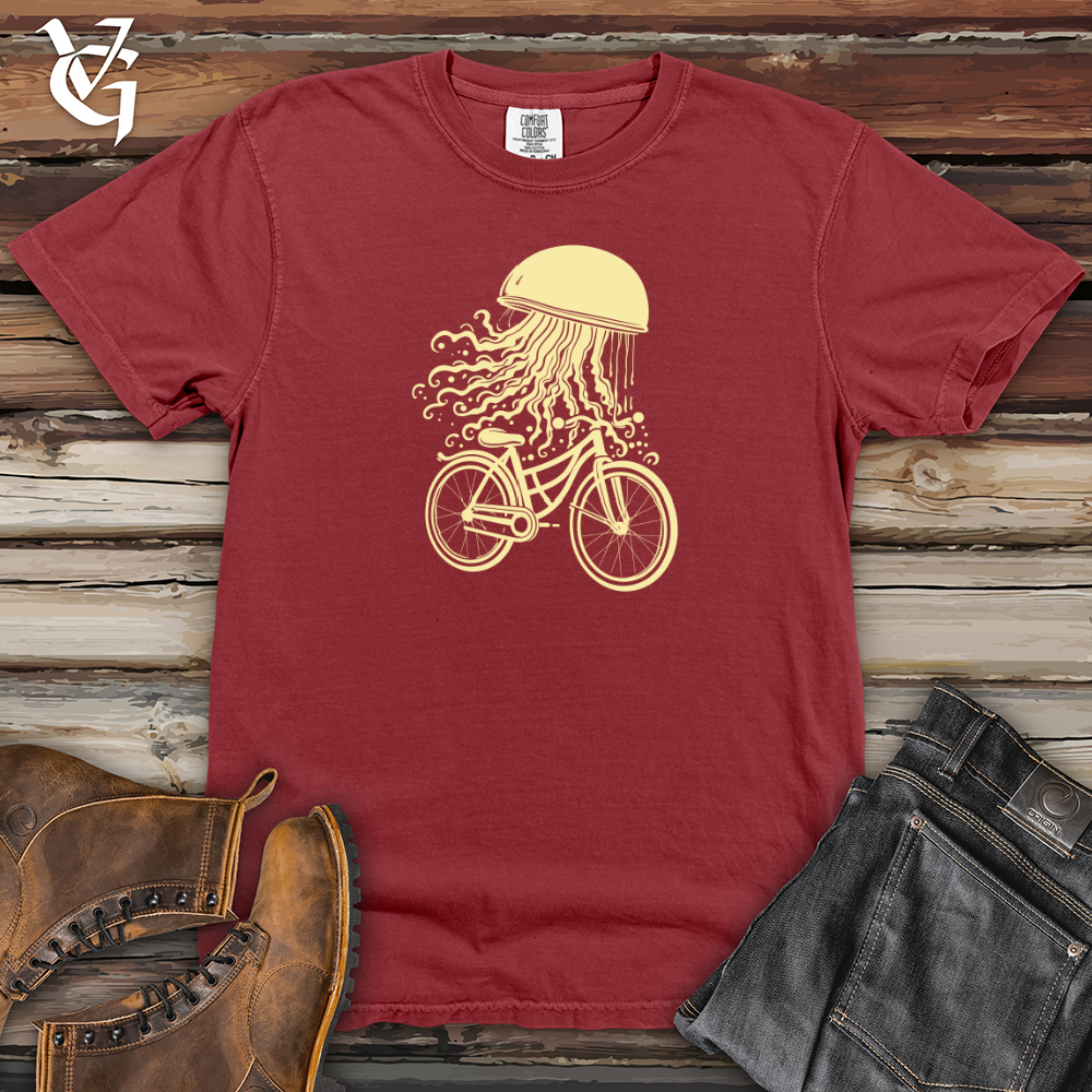 Viking Goods Jellyfish Deep Dive Cycle Voyage Heavy Cotton Comfort Colors Tee Brick / L