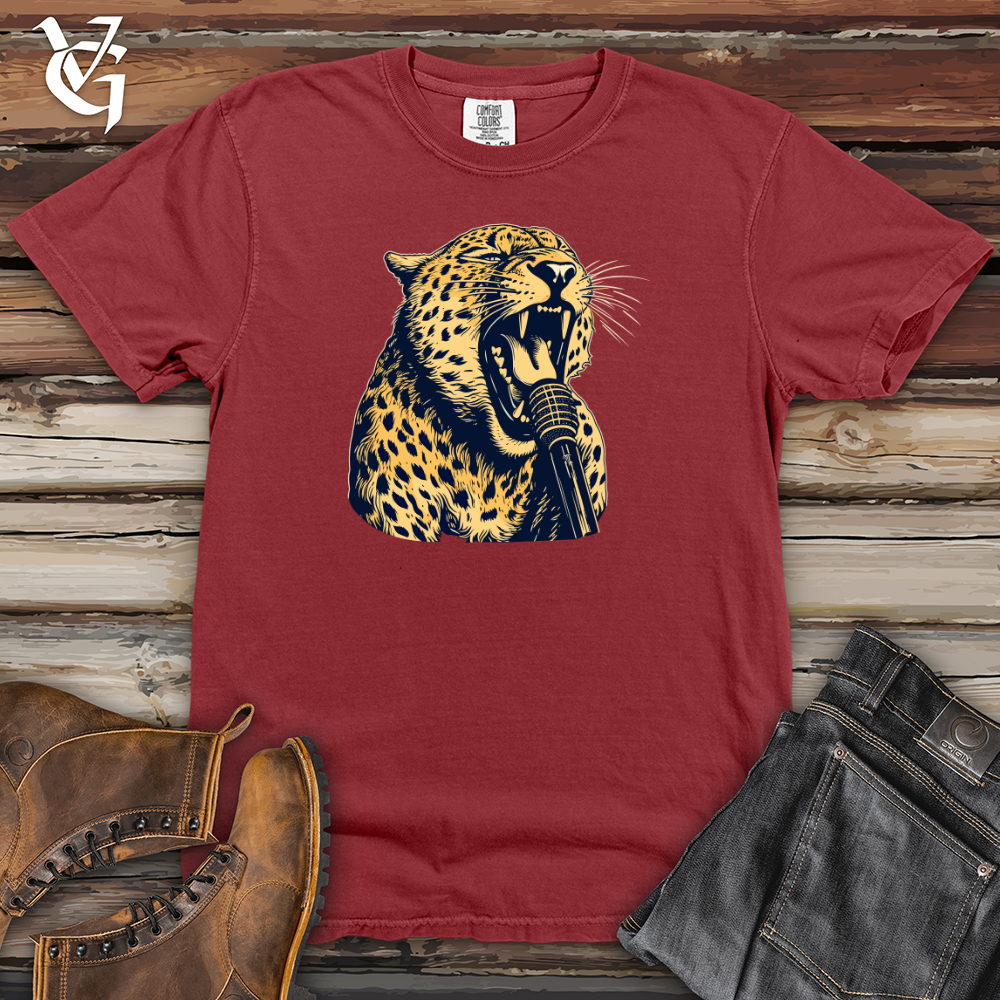 Viking Goods Leopard Rockstar Roar Heavy Cotton Comfort Colors Tee Brick / L