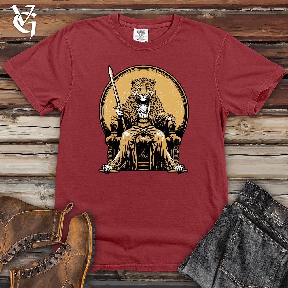 Viking Goods Leopard Throne Guardian Heavy Cotton Comfort Colors Tee Brick / L