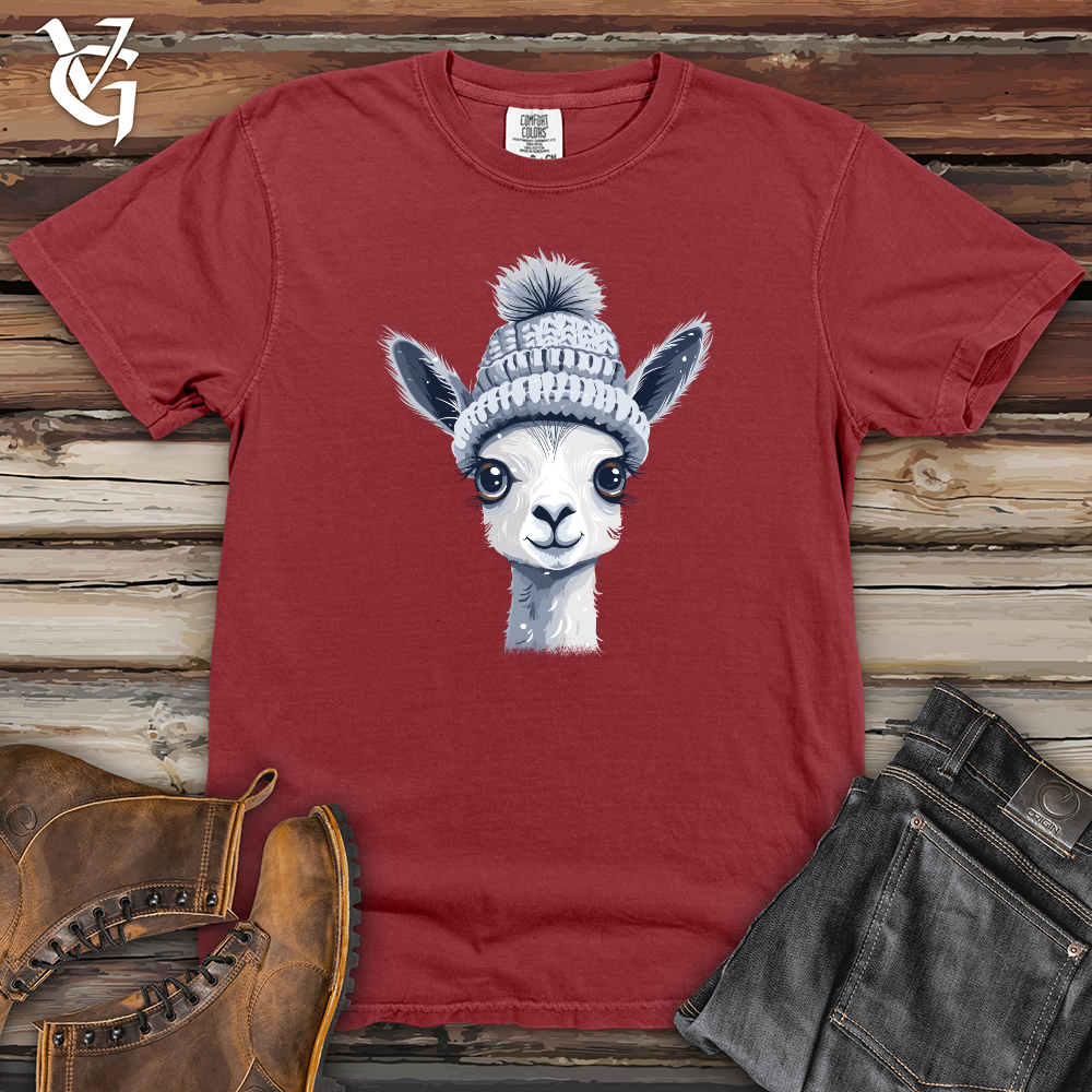 Viking Goods Llama Winter Warmth Heavy Cotton Comfort Colors Tee Brick / L