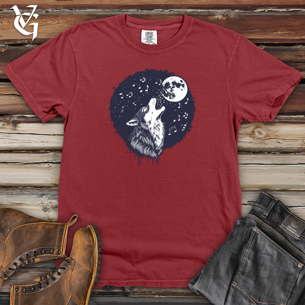 Viking Goods Lunar Wolf Ballad Heavy Cotton Comfort Colors Tee Brick / L