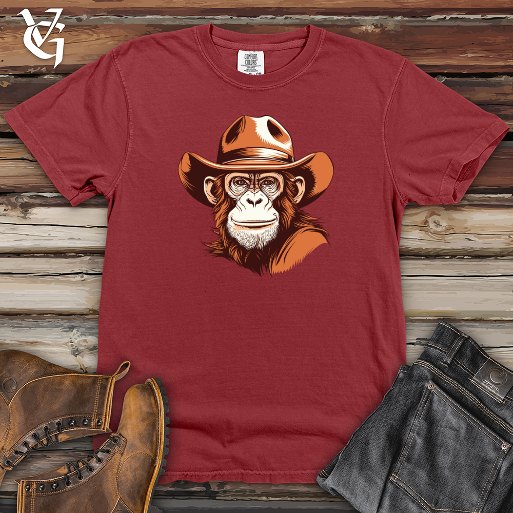 Viking Goods Monkey Outlaw Cowboy Heavy Cotton Comfort Colors Tee Brick / L