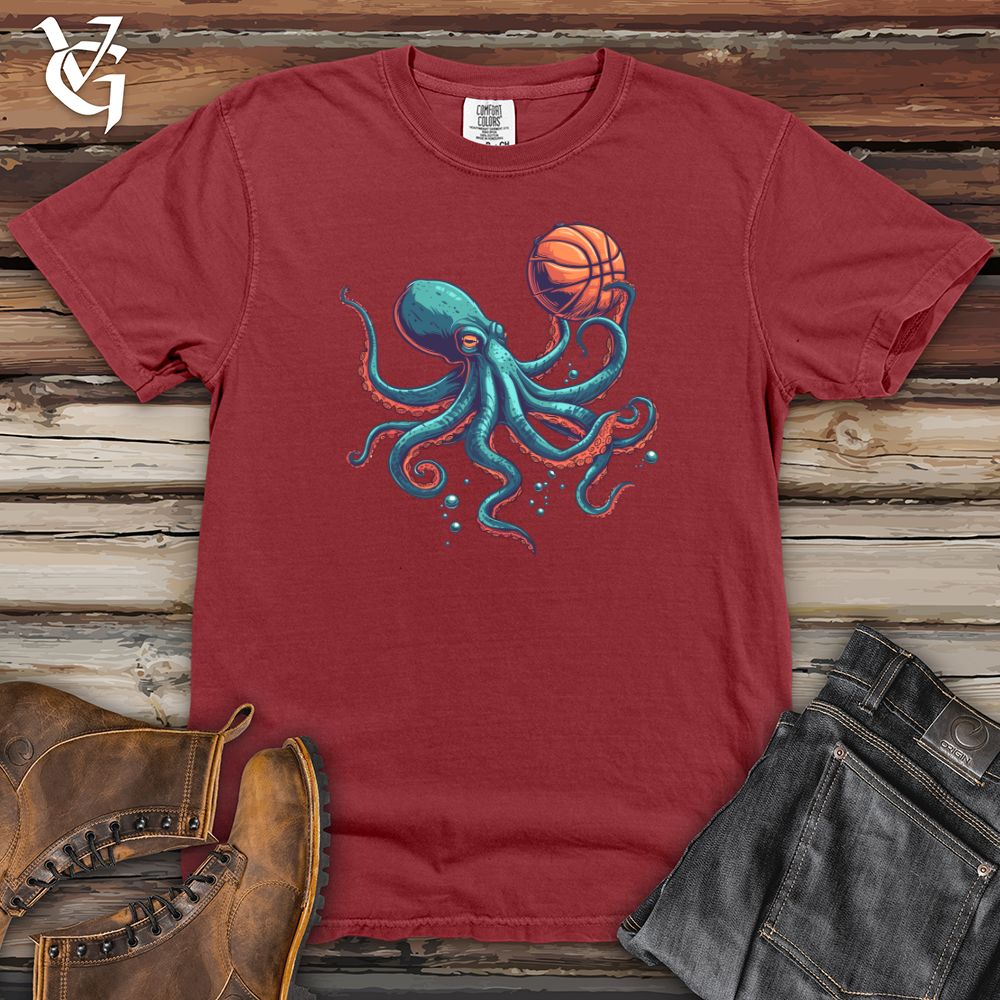 Viking Goods Octopus Basketball Dunk Heavy Cotton Comfort Colors Tee Brick / L