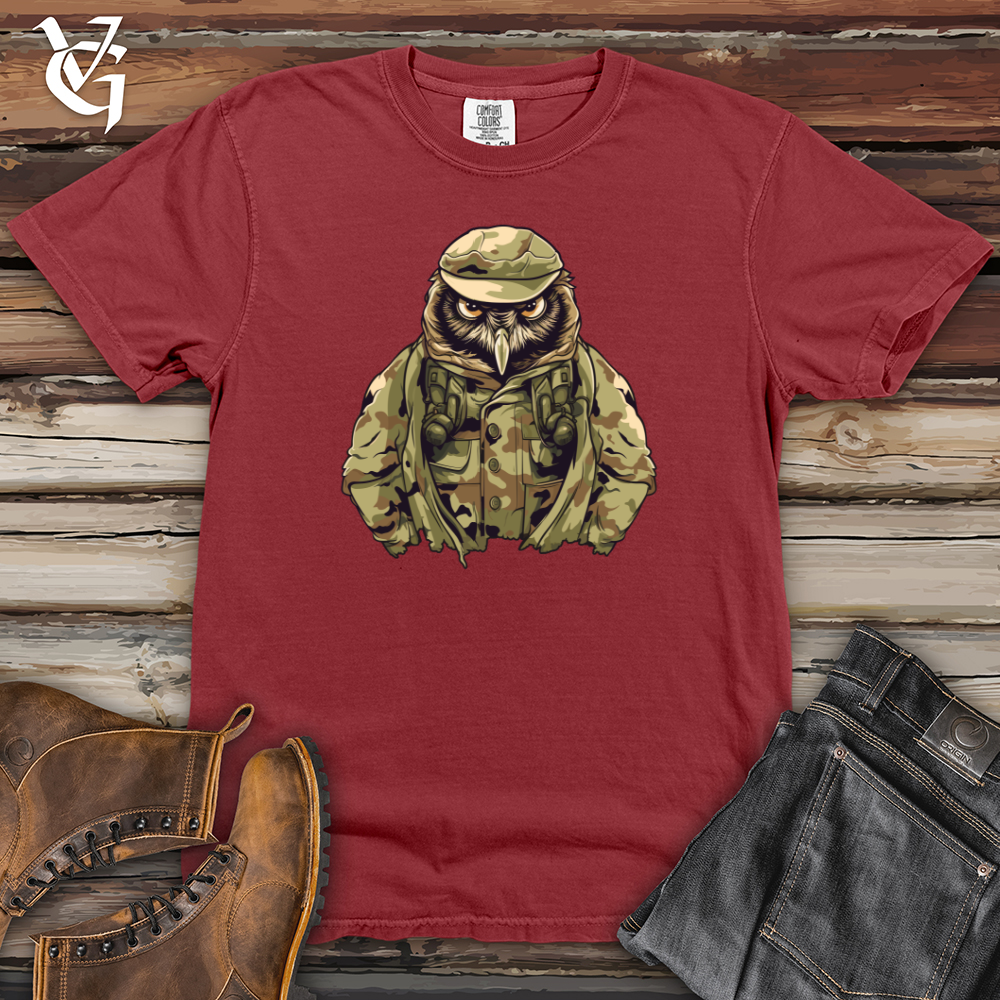 Viking Goods Owl Camo Army Stealth Mission Heavy Cotton Comfort Colors Tee Brick / L