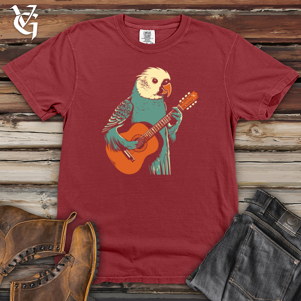 Viking Goods Parrot Acoustic Serenade Heavy Cotton Comfort Colors Tee Brick / L