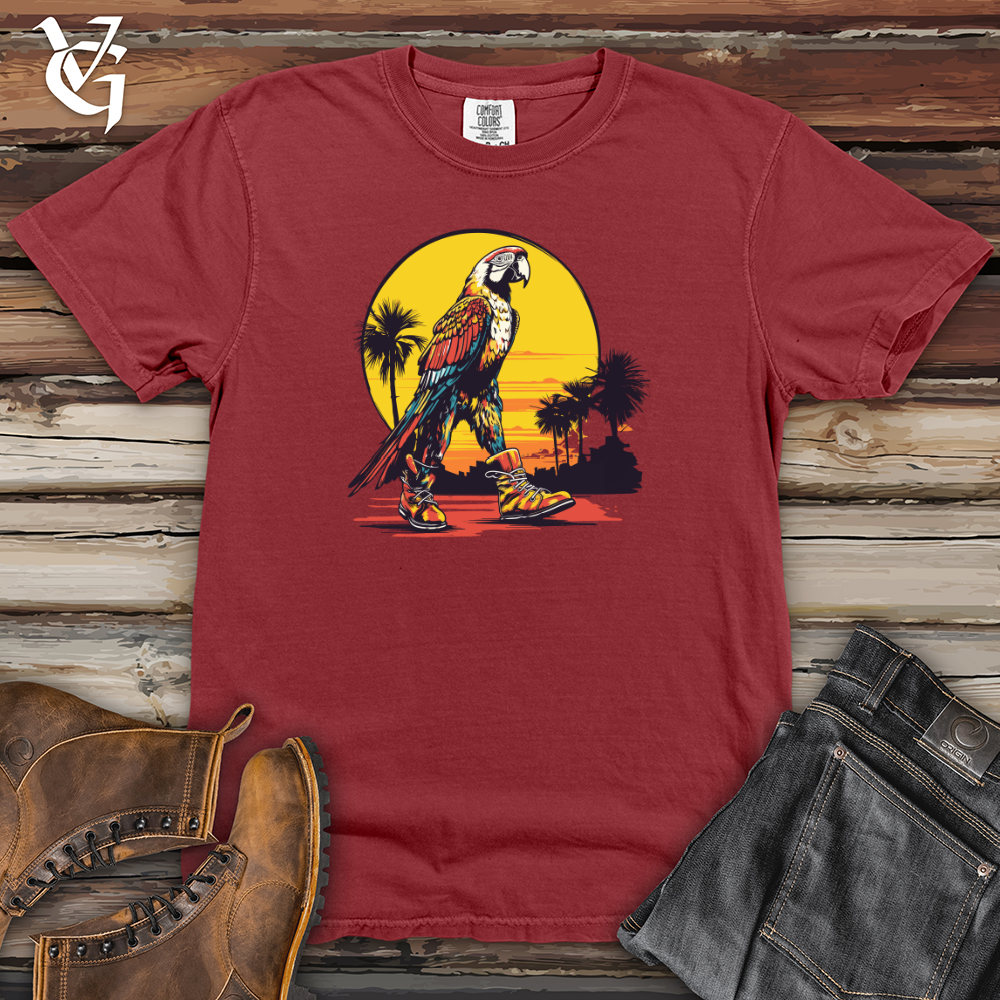 Viking Goods Parrot Sneaker Sunset Heavy Cotton Comfort Colors Tee Brick / L