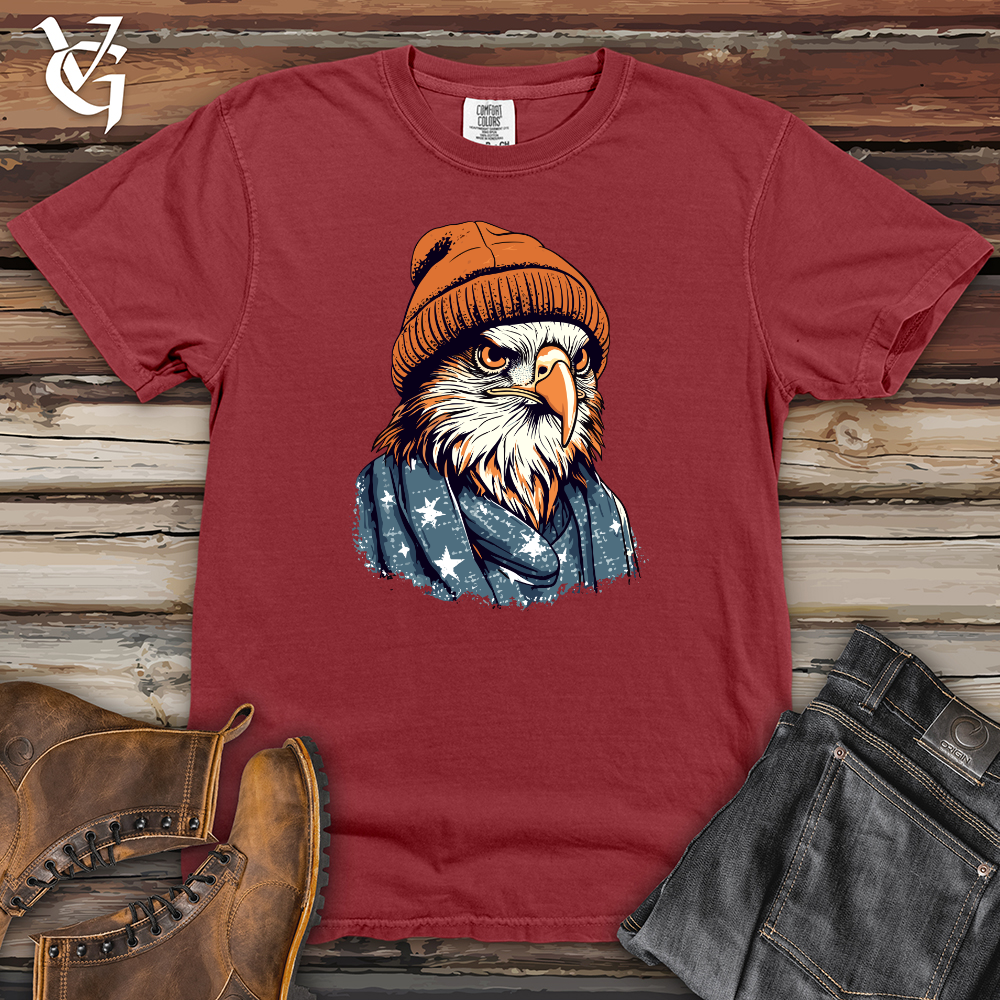 Viking Goods Patriotic Hawk Heavy Cotton Comfort Colors Tee Brick / L