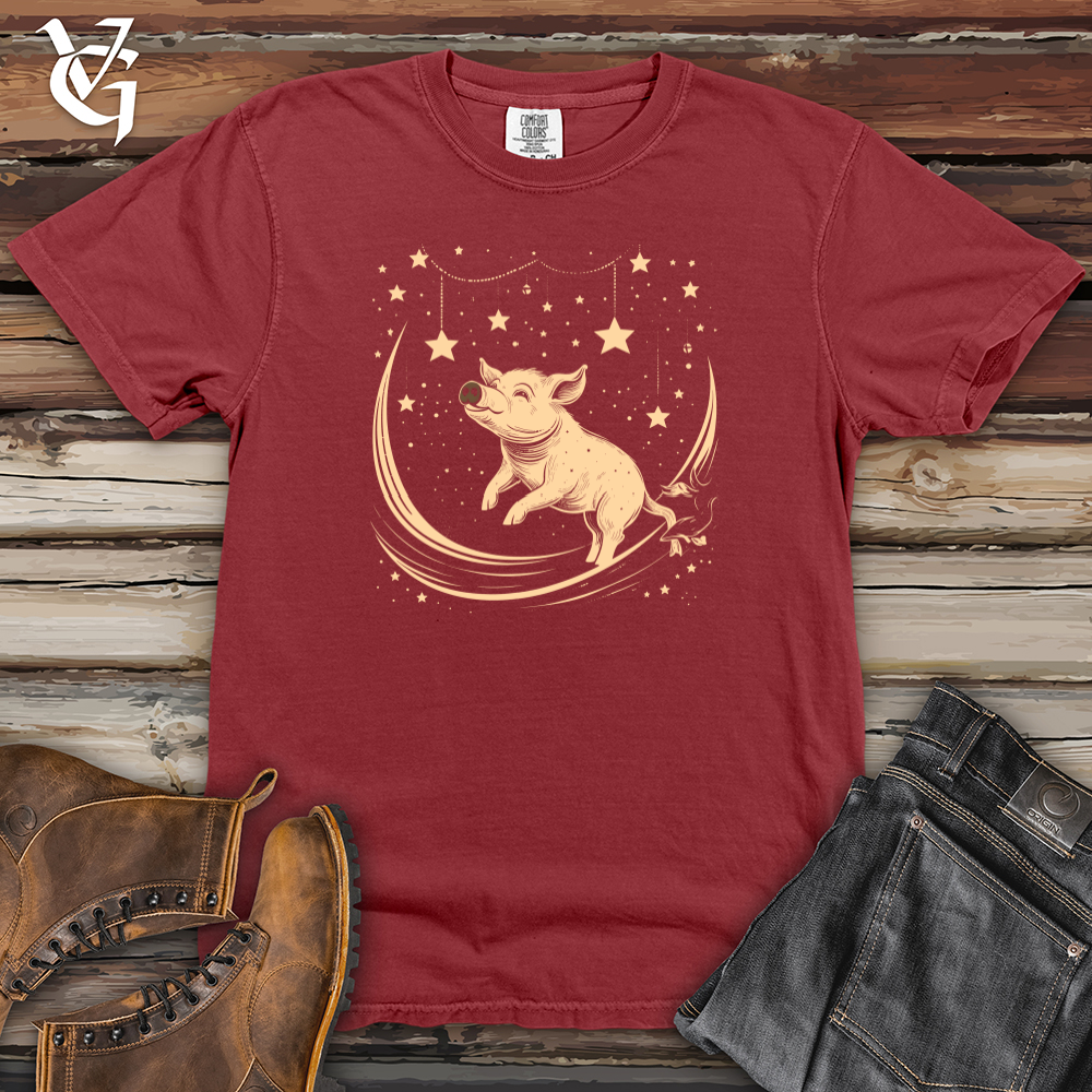 Viking Goods Pig Celestial Dreams Heavy Cotton Comfort Colors Tee Brick / L