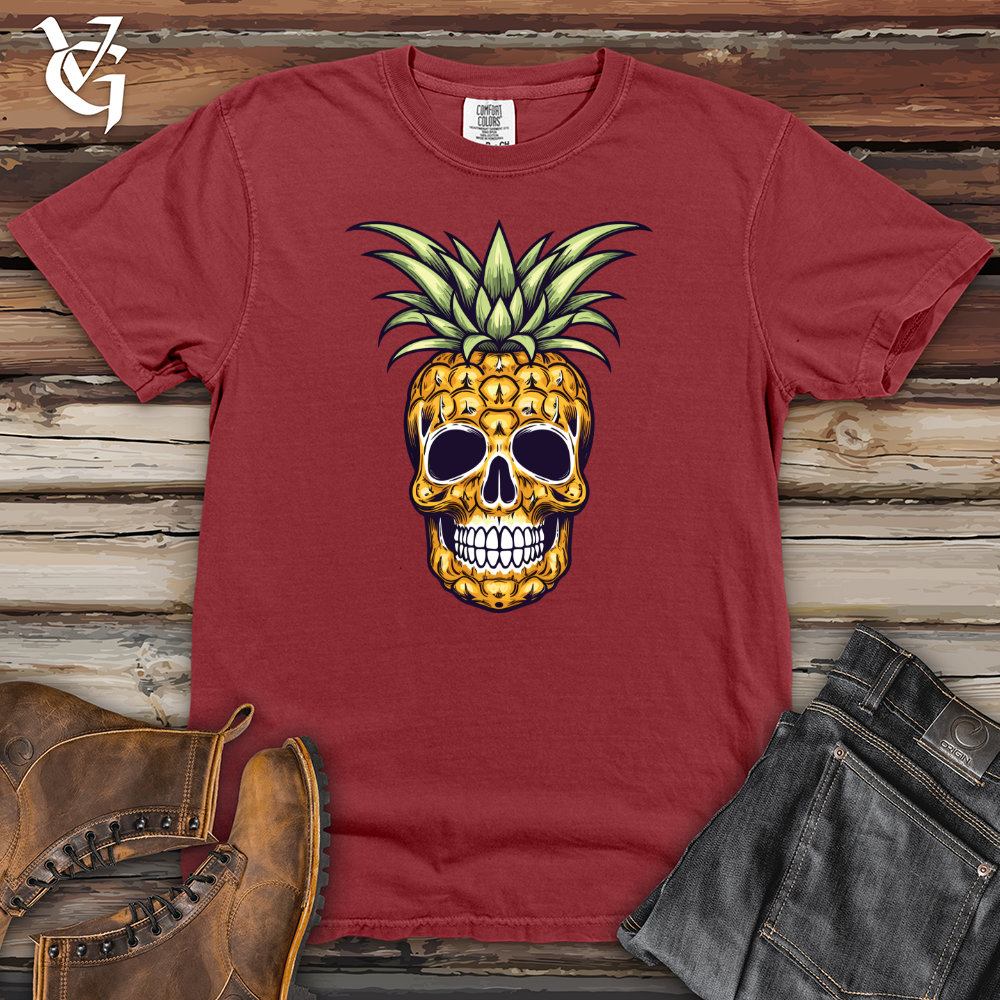 Viking Goods Pineapple Skull Heavy Cotton Comfort Colors Tee Brick / L
