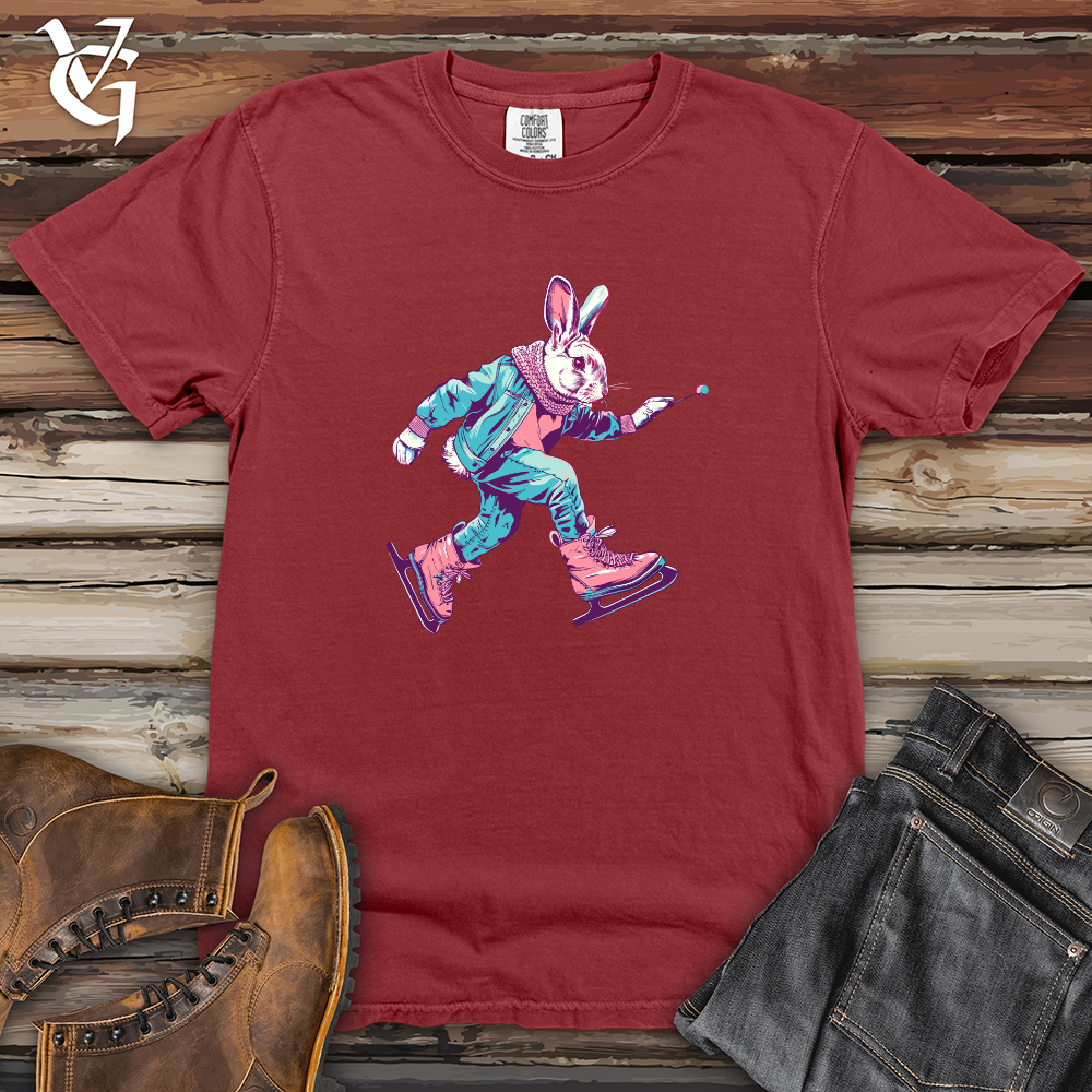 Viking Goods Rabbit Ice Skating Heavy Cotton Comfort Colors Tee Brick / L