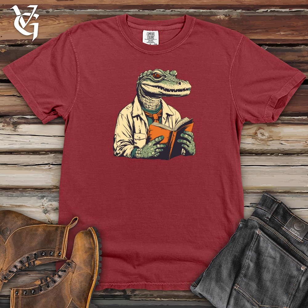 Viking Goods Reptilian Adventure Reader Heavy Cotton Comfort Colors Tee Brick / L