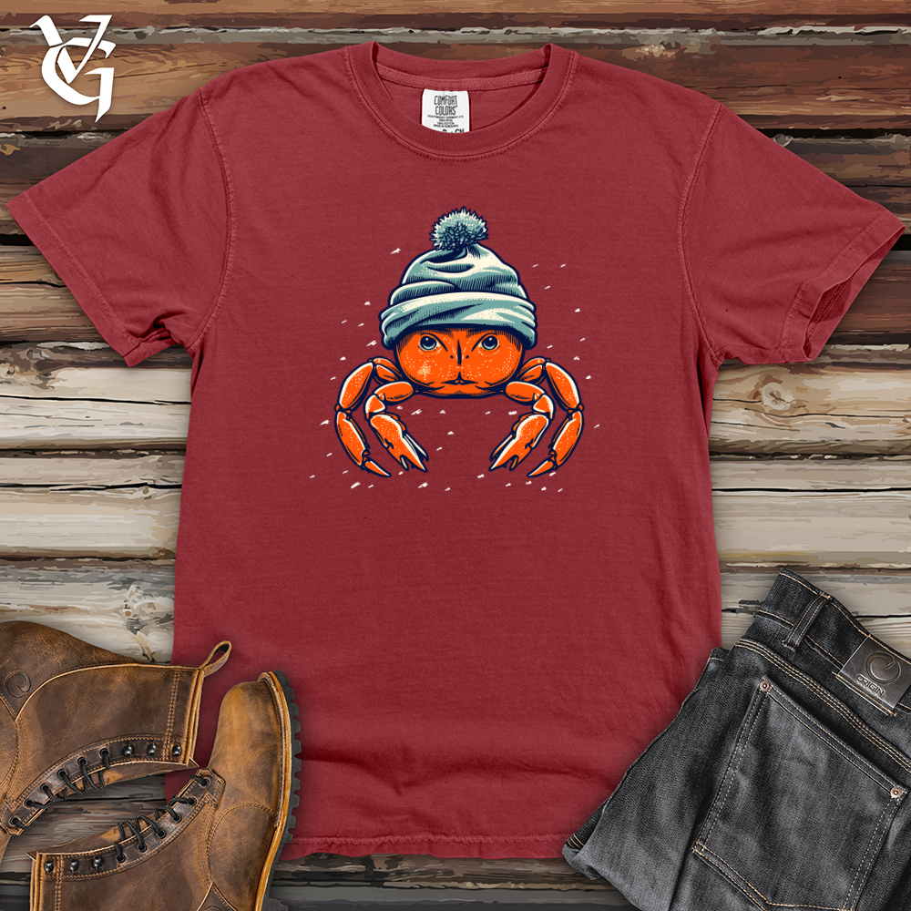 Viking Goods Retro Beanie Crab Heavy Cotton Comfort Colors Tee Brick / L