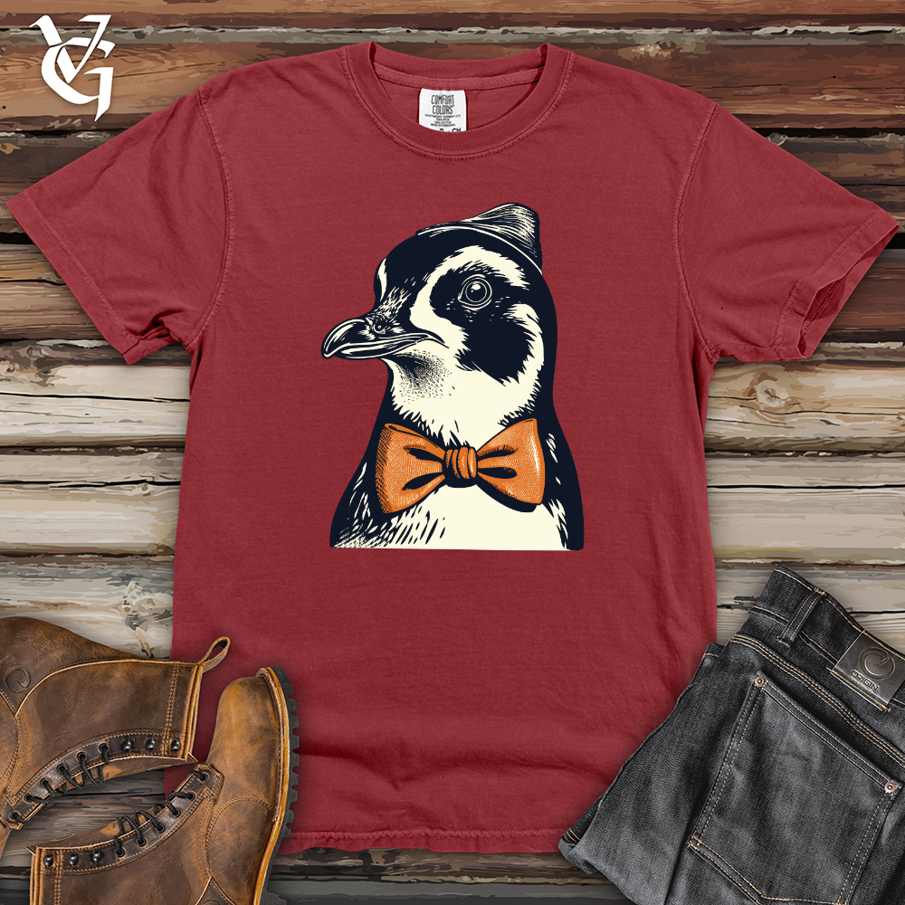 Viking Goods Retro Bow Tie Penguin Heavy Cotton Comfort Colors Tee Brick / L