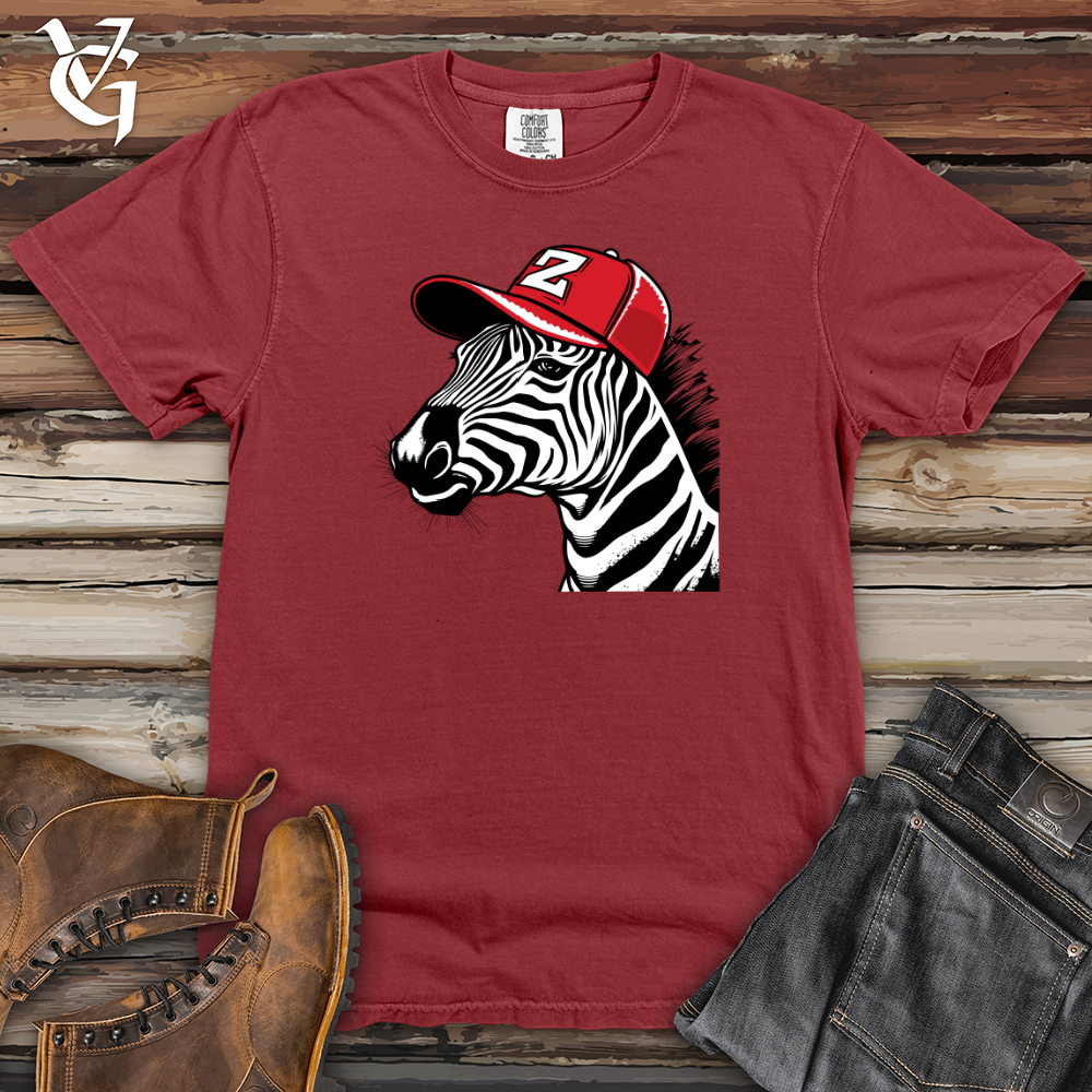Viking Goods Retro Cap Wearing Zebra Heavy Cotton Comfort Colors Tee Brick / L
