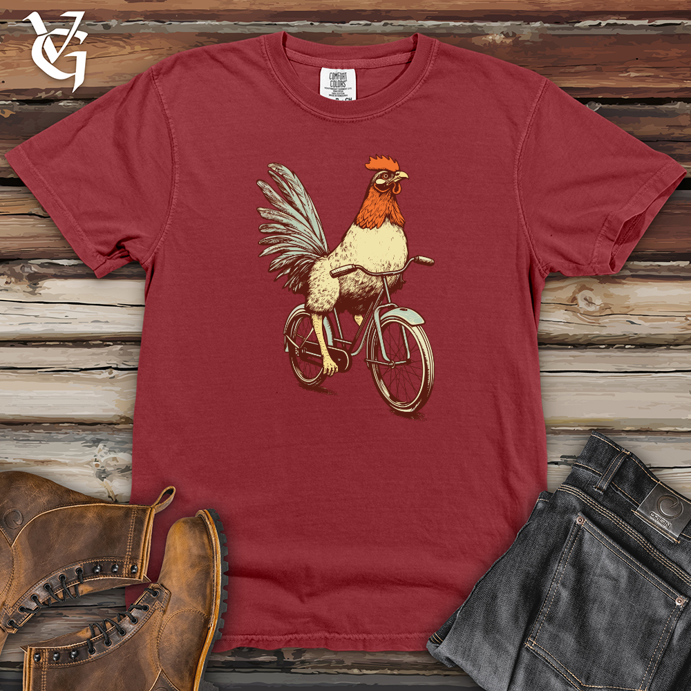 Viking Goods Retro Cluckin Wheels Heavy Cotton Comfort Colors Tee Brick / L