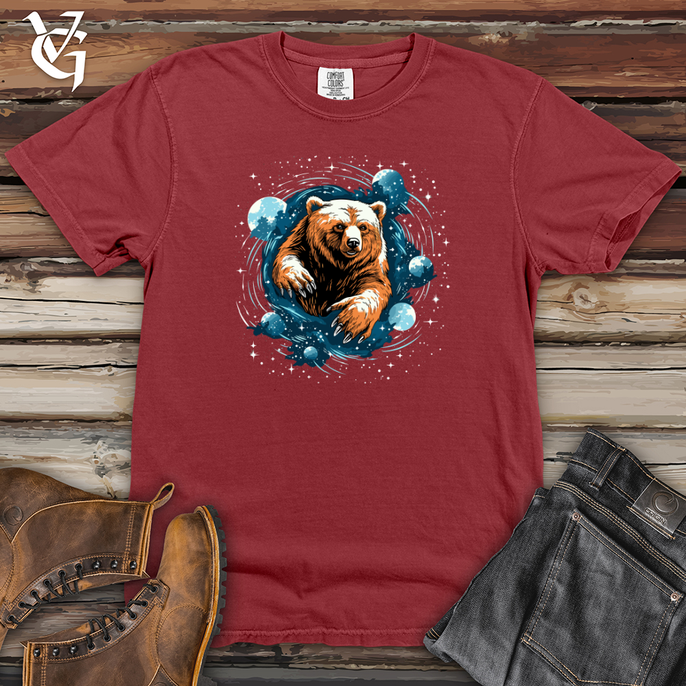Viking Goods Retro Cosmic Flight Bear Heavy Cotton Comfort Colors Tee Brick / L